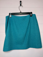 Load image into Gallery viewer, Size 12 J. Crew Turquoise Wool Mini Skirt
