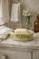 Vintage Floral Hand-Painted Porcelain Soap Dish