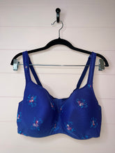 Load image into Gallery viewer, 40DDD Cacique Blue Embroidered Floral Print Plus Size Bra
