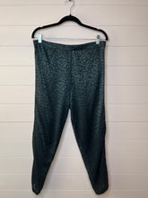 Load image into Gallery viewer, XL Victoria’s Secret Black Sheer Leopard Print Leggings
