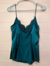 Load image into Gallery viewer, Size 10 Diane Von Furstenberg Teal Silk Y2K Camisole
