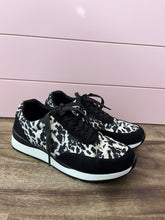 Load image into Gallery viewer, Size 8 Crazy Train Wacky Western Black Cowhide Sneakers
