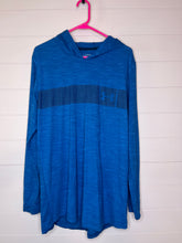 Load image into Gallery viewer, XL Under Armour Mens Blue Fitted Hooded Long Sleeve Shirt
