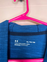 Load image into Gallery viewer, XL Under Armour Mens Blue Fitted Hooded Long Sleeve Shirt
