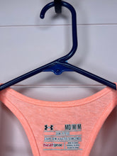 Load image into Gallery viewer, Medium Under Armour Semi Fitted Coral Orange Tank Top
