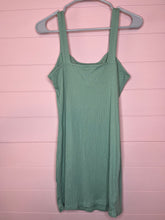 Load image into Gallery viewer, Large Shein Green Split Hem Ribbed Dress
