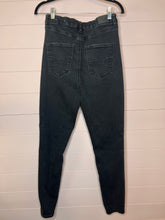 Load image into Gallery viewer, Size 10 American Eagle Black Ultra High Rise Distressed Knee Skinny Jeans
