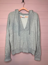 Load image into Gallery viewer, Medium Aerie Gray V-Neck Hooded Sweatshirt
