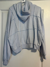 Load image into Gallery viewer, Small Aerie Baby Blue Patched Hoodie
