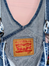 Load image into Gallery viewer, Large Levi’s Denim Distressed Overalls
