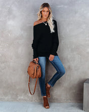 Load image into Gallery viewer, Small VICI Maroon All That Ribbed Cashmere Blend Sweater
