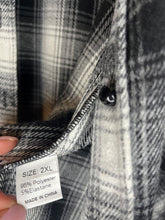 Load image into Gallery viewer, 2XL Black White Shacket Flannel
