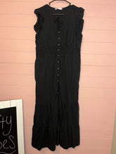 Load image into Gallery viewer, XL Sonoma Black Button Front Maxi Dress
