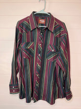 Load image into Gallery viewer, 2XL Wrangler Pearl Snap Button Up Long Sleeve Shirt

