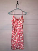 Load image into Gallery viewer, Small Pink Satin Leopard Print Silk Slip Dress
