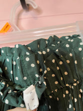 Load image into Gallery viewer, Large Green Polka Dot Pleated Swing Midi Skirt

