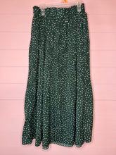Load image into Gallery viewer, Large Green Polka Dot Pleated Swing Midi Skirt
