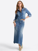 Load image into Gallery viewer, Size 31 Jessica Simpson Long Denim Skirt
