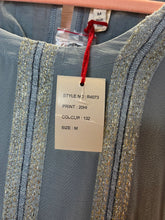 Load image into Gallery viewer, Medium Anthropologie NWT Raga Blue Beaded Tunic Top
