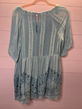 Load image into Gallery viewer, Medium Anthropologie NWT Raga Blue Beaded Tunic Top
