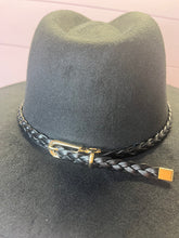 Load image into Gallery viewer, Boho Western Black Felt Hat
