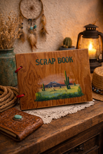 Load image into Gallery viewer, Vintage wooden western scrap book
