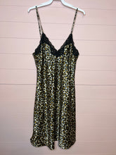 Load image into Gallery viewer, Medium Ambrielle Leopard Print Silk Slip Dress
