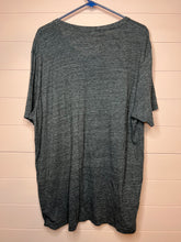 Load image into Gallery viewer, 2XL Bella Canvas Gray V-Neck Turquoise Leopard Lace Western Short Sleeve T-Shirt
