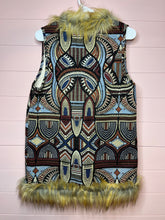 Load image into Gallery viewer, Medium Flying Tomato Fur Printed Boho Western Vest
