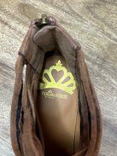 Load image into Gallery viewer, 7.5 Fergalicious Brown Woven Heeled Ankle Booties
