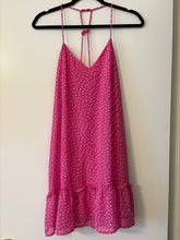 Load image into Gallery viewer, Medium New In Hot Pink Polka Dot Braided Strap Mini Dress
