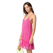 Load image into Gallery viewer, Medium New In Hot Pink Polka Dot Braided Strap Mini Dress

