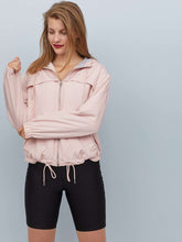 Load image into Gallery viewer, Small H&amp;M Light Pink Hooded Wind Breaker Jacket
