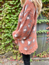 Load image into Gallery viewer, Medium Loveriche Frayed Edge Leopard Cardigan
