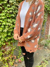 Load image into Gallery viewer, Medium Loveriche Frayed Edge Leopard Cardigan
