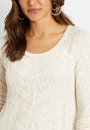 3X Maurice’s Ivory Lace Boho Top