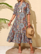 Medium SHEIN Boho Paisley Dress