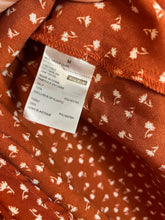 Load image into Gallery viewer, Medium Elodie Boho Orange Midi Satin Skirt

