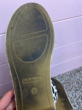 Load image into Gallery viewer, Size 9 Bella Marie Leopard Pony Hair Suede Espadrille Wedge Sandals
