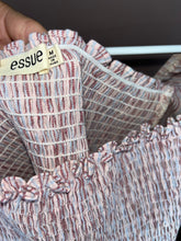 Load image into Gallery viewer, Medium Essue Boho Stripe Puff Sleeve Crop Top
