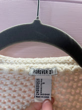 Load image into Gallery viewer, Small Forever 21 Chunky Fringe Ivory Cardigan Sweater
