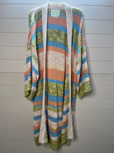Load image into Gallery viewer, One Size Anthropologie Stripe Chunky Knit Long Sweater Cardigan
