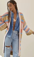Load image into Gallery viewer, One Size Anthropologie Stripe Chunky Knit Long Sweater Cardigan
