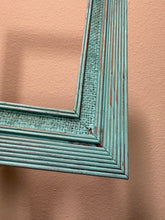 Load image into Gallery viewer, Set of two wooden teal 8x10” picture frames no hardware or glass

