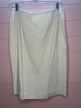 Load image into Gallery viewer, Size 6 Lafayette 148 New York Ivory Shimmer Pencil Skirt
