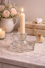 Load image into Gallery viewer, vintage Partylite "Brittany" crystal chamberstick candlestick holder

