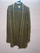 Load image into Gallery viewer, Large Charter Club Brown Chunky Knit Long Sweater Cardigan

