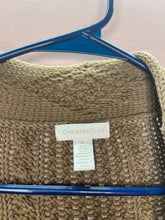 Load image into Gallery viewer, Large Charter Club Brown Chunky Knit Long Sweater Cardigan
