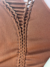 Load image into Gallery viewer, M/L Fabletics Braided Ribbed Crop Top
