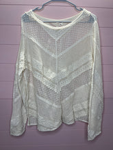 Load image into Gallery viewer, XL Sundance Ivory Lace Sheer Long Sleeve Top
